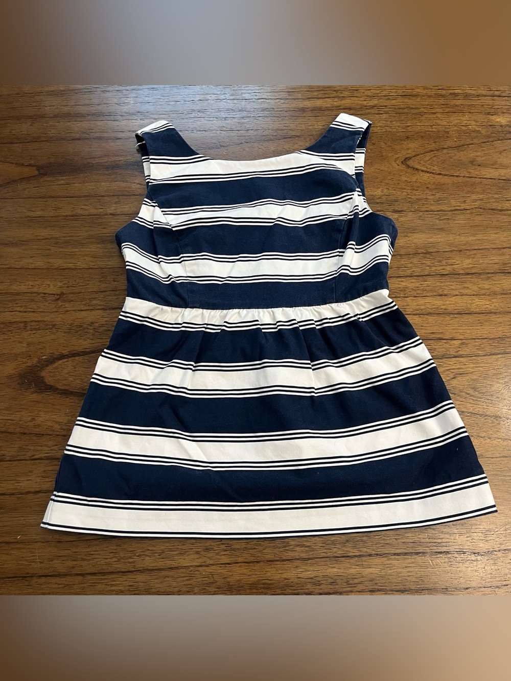 Vineyard Vines Navy White Striped Peplum Tank Top Size 0